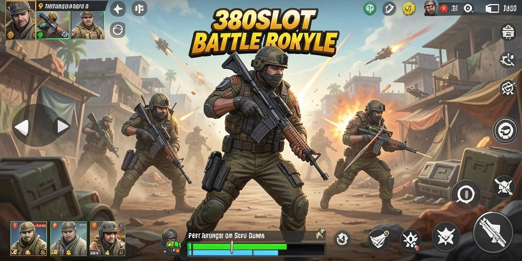 Gameplay intens 380SLOT di medan pertempuran Battle Royale.