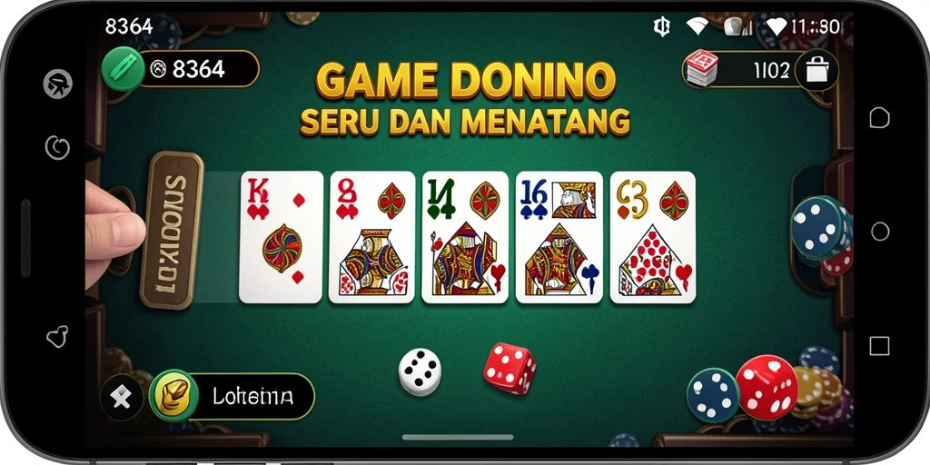 Tampilan seru permainan Domino di 8364.