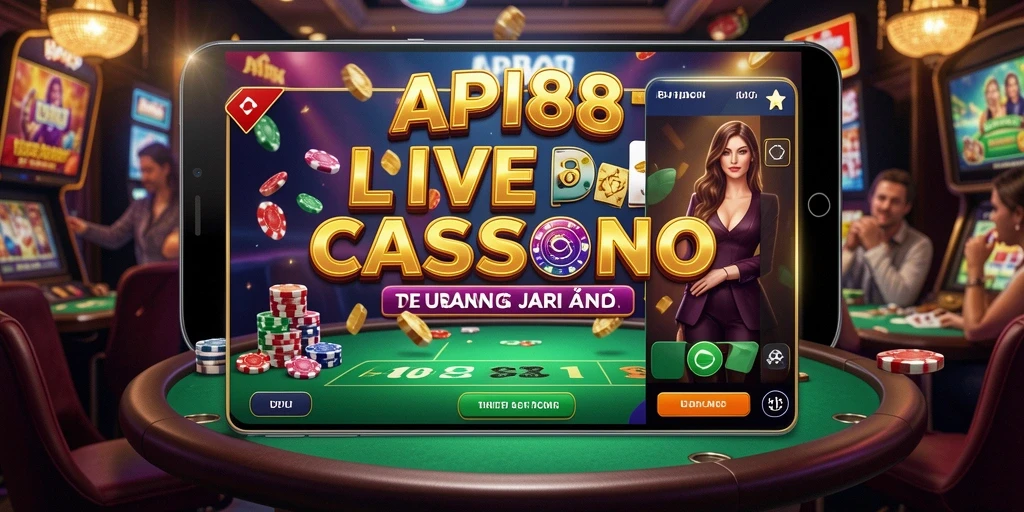Screenshot API88 menampilkan dealer profesional dalam aksi di game Live Casino.