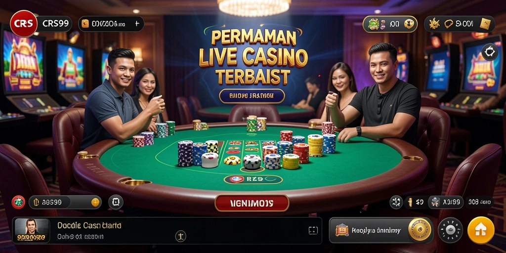 Tampilan menarik dari gameplay Live Casino di CRS99.