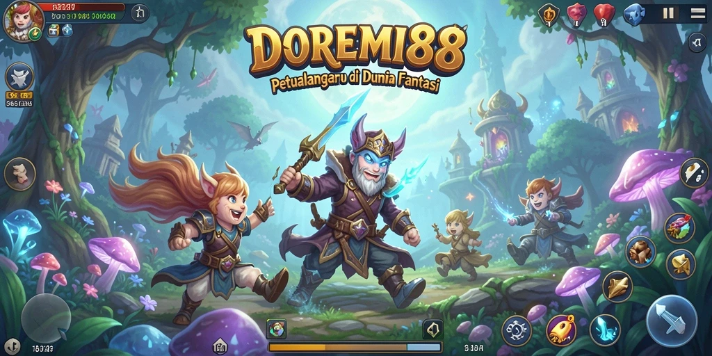 Tampilan gameplay DOREMI88 yang menakjubkan dan penuh warna.