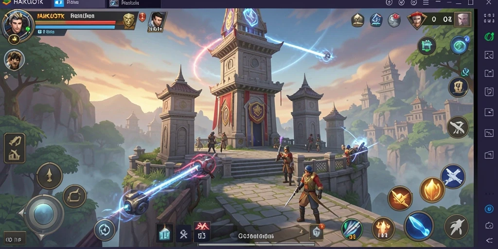 Gameplay HAIKUOTK yang intens dan menantang dalam Tower Defense.