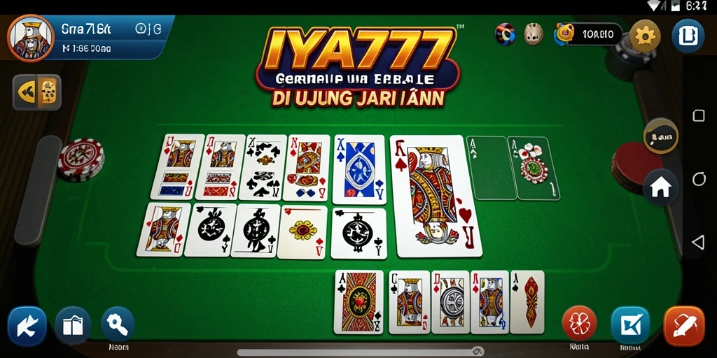Screenshot gameplay <strong>IYA777</strong> menampilkan suasana permainan Gaple yang seru.