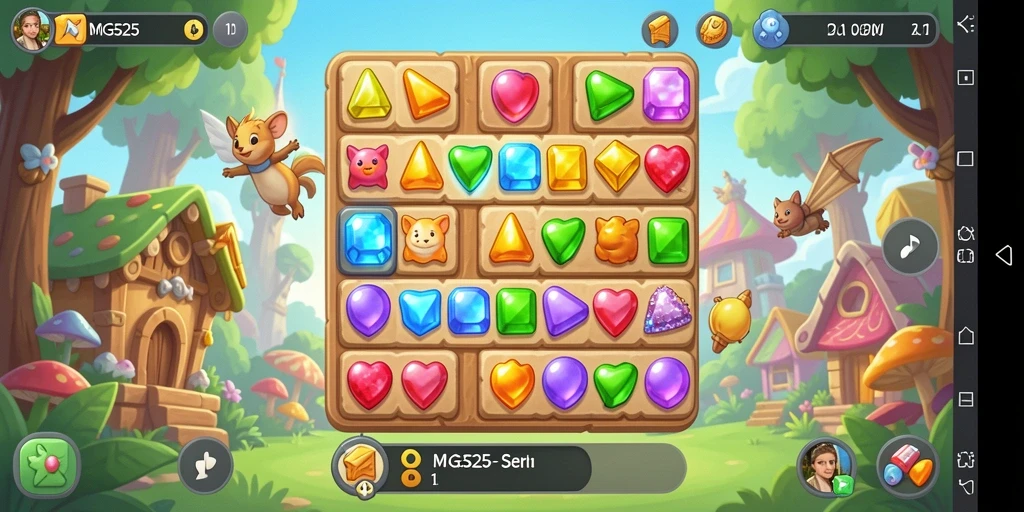 Tampilan gameplay seru dari MG525 dengan tantangan Match-3.
