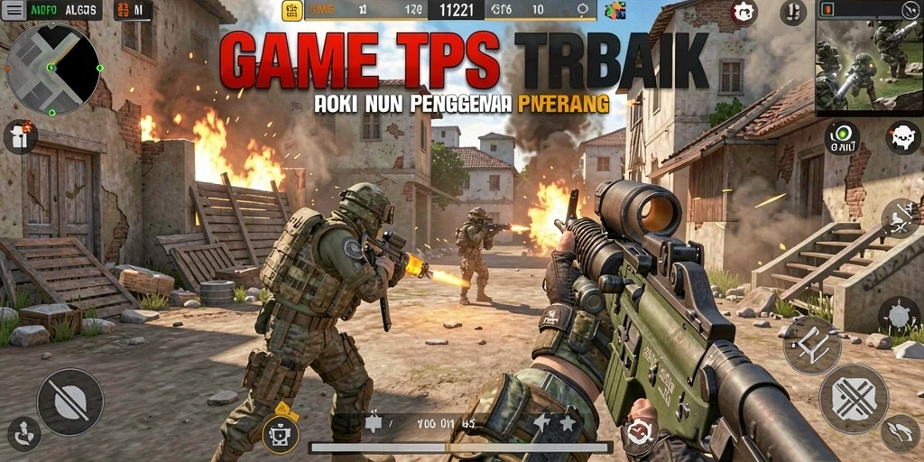Tampilan aksi mendebarkan dari gameplay TPS MPO1221.