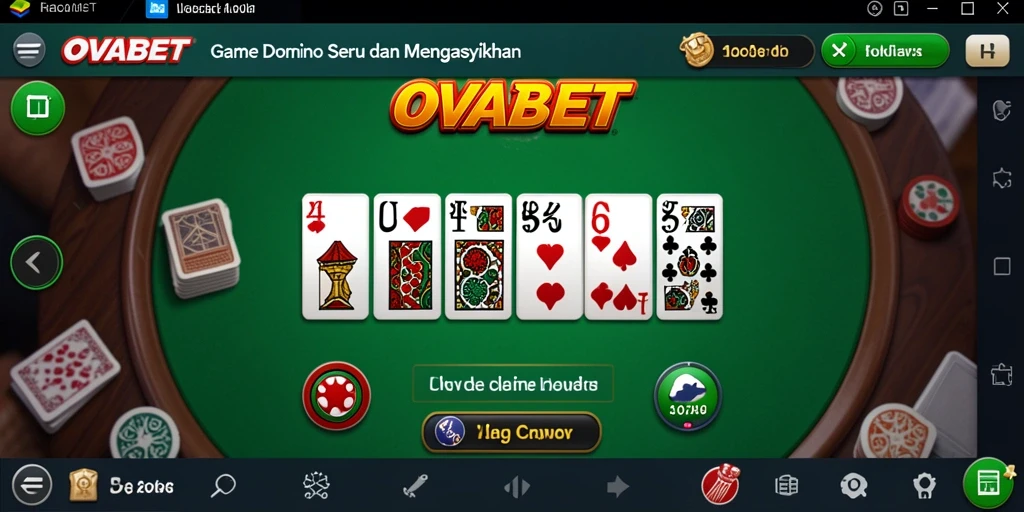 Screenshot gameplay OVABET menampilkan keseruan bermain Domino.