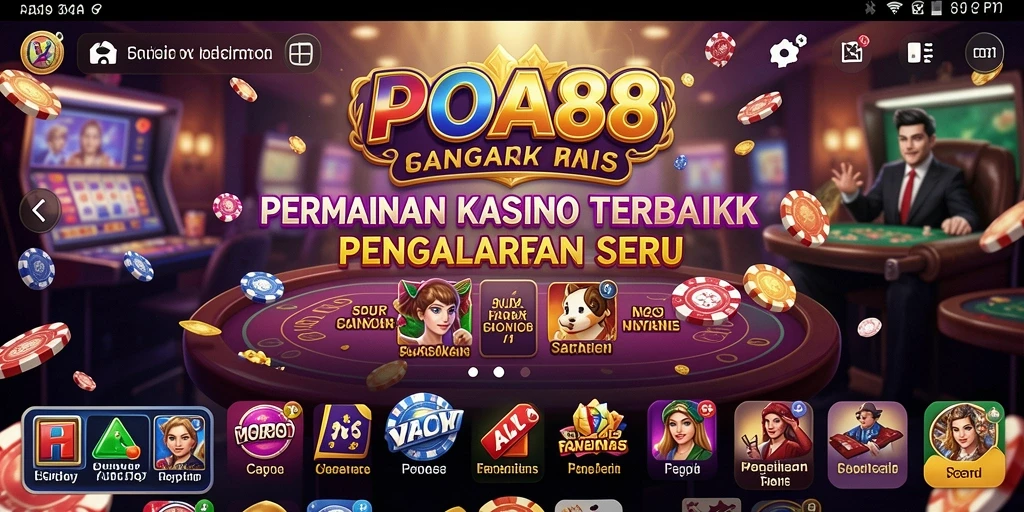 Screenshot gameplay POA88 menampilkan suasana kasino yang menarik.