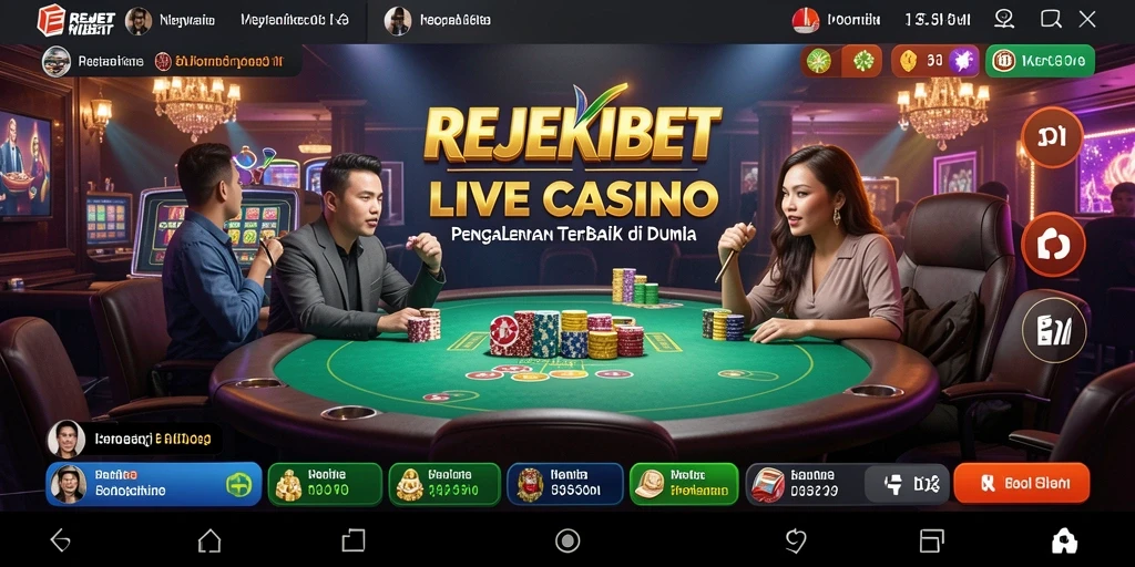 Tampilan menarik dari gameplay Live Casino REJEKIBET.