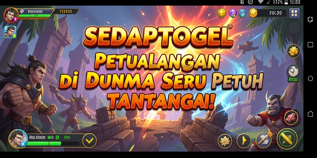 Gameplay SEDAPTOGEL dengan pemandangan menakjubkan dan aksi seru.