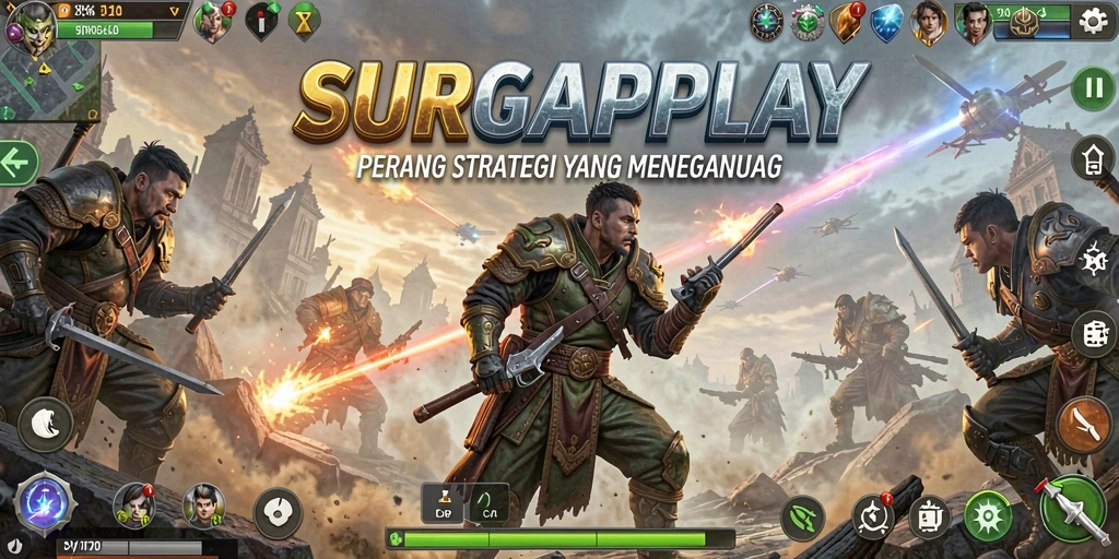 Gameplay mendebarkan dalam SURGAPLAY dengan strategi yang kompleks.