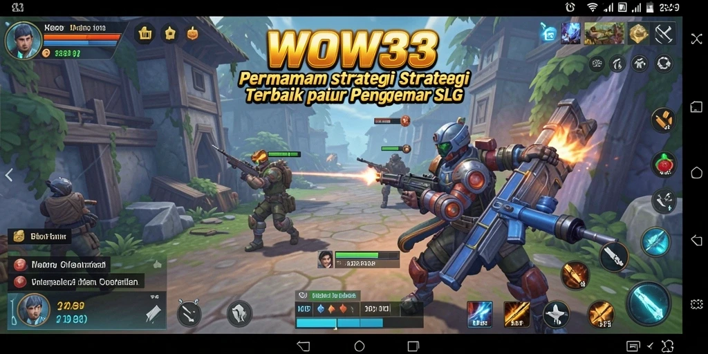Screenshot gameplay WOW33 menampilkan pertempuran strategis yang mendebarkan.